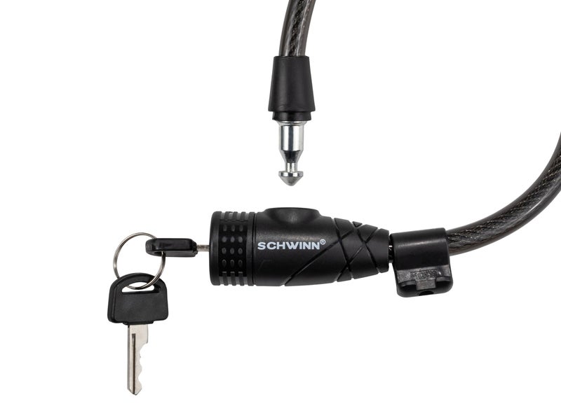 Schwinn Bike Key Lock in Braided Steel Cable, 2 Keys Included, 6 feet x 10mm Anti Theft Bicycle Lock, Security Level 2 - Image 4